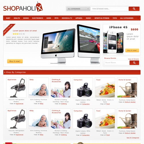 New website design wanted for Shopaholix.com