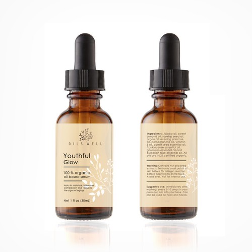 Natural Face Serum Label