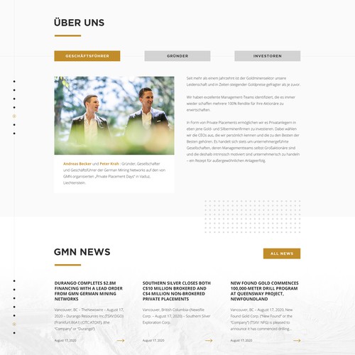 Website Design For GMN Gold Inc.