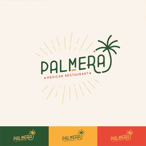 Mexican Art Theme Logo for Palmera Mexican Restaurant