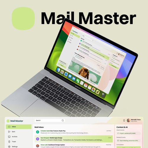 Desktop Email App Design