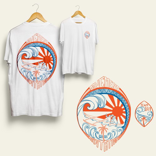 Guam tribal art inspired tees for team IFIT