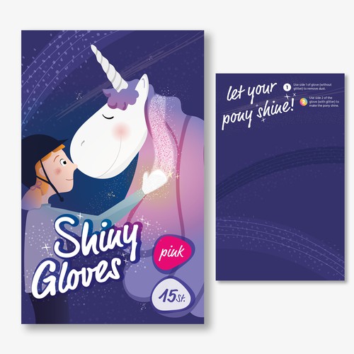 Illustration for a packaging: product for young horse lovers 🐴