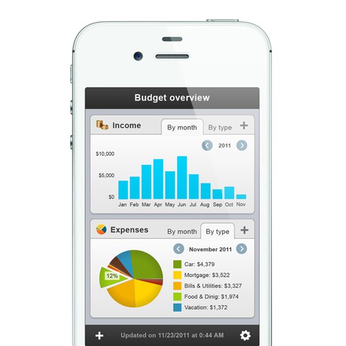budget/expense tracking app. Designs wanted.