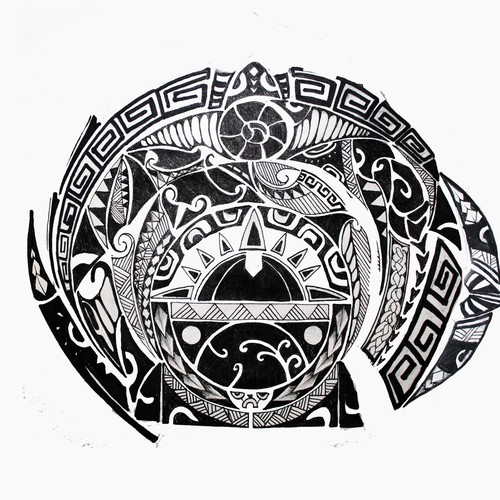 sketch for maori tattoo