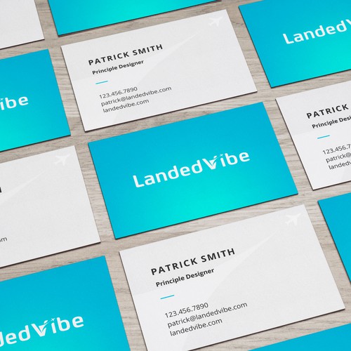 Business card design using provided assets