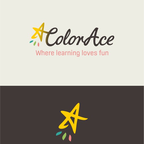 Create an elegant eye-catching logo for a kids stationery store.