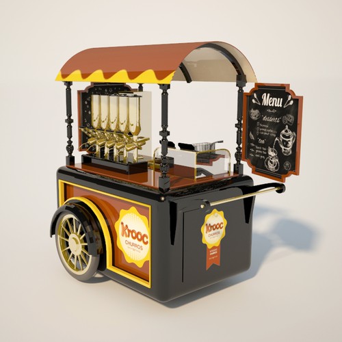 3d Model - Cart to sell "Churros Gourmet"