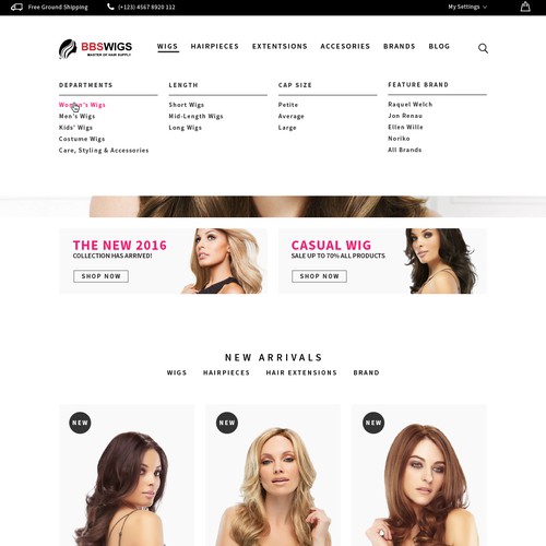 E-commerce store web design
