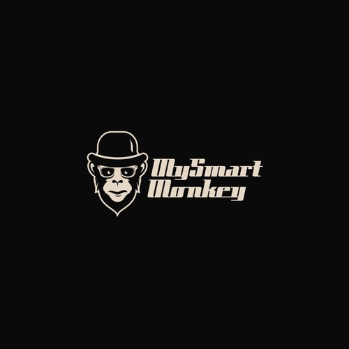Hipster Monkey Logo For Sale