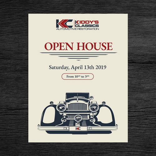 Custom Car Shop Open House Flyer