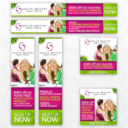 DESIGN EYE CATCHING BANNER AD FOR NUTRITION SCHOOL