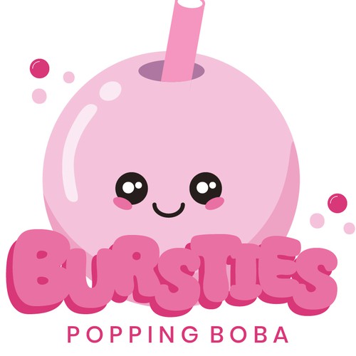 Fun logo for a popping Boba brand