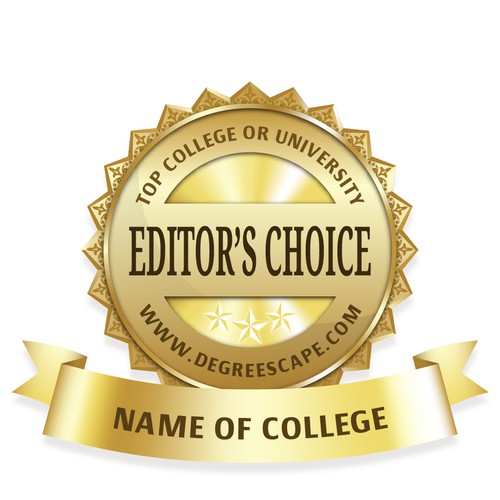 Design an "Editors Choice Award Badge" for a College & University Review Website