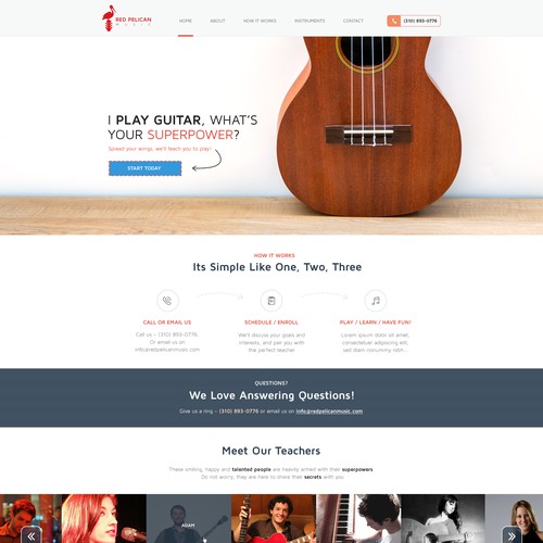 Web design for Red Pelican Music