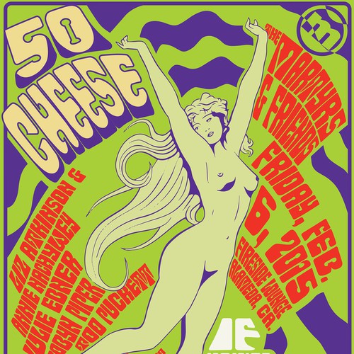 50Cheese - help me create a Fillmore style event poster