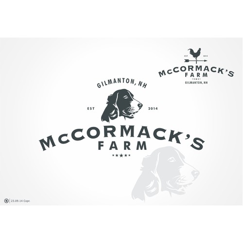 Create a vintage looking farm  logo for McCormack's Farm