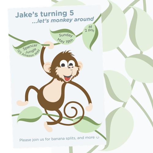 Fun Birthday Party Invitation for young boy