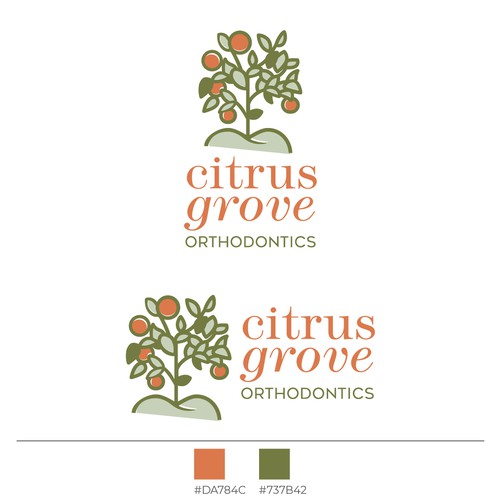 Logo and brand identity for Citrus Grove Orthodontics