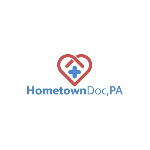 A hidden meaning home & love icon concept