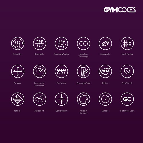 GYMCODES icons set