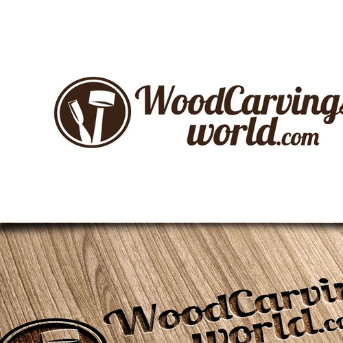 Create logo for online shop "Woodcarvings-World.com"