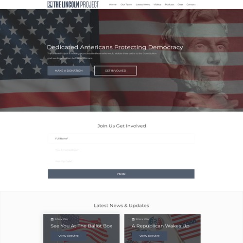 Design a website for a PAC that will help defeat Trump