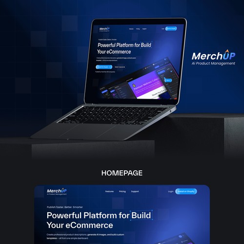 SaaS Website Design for MerchUp.ai