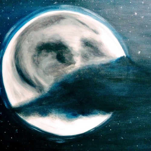 Blue moon acrylic on canvas