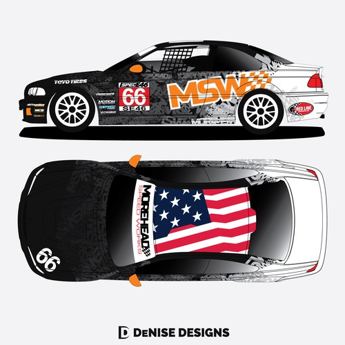 MSW BMW Race Car Vehicle Wrap