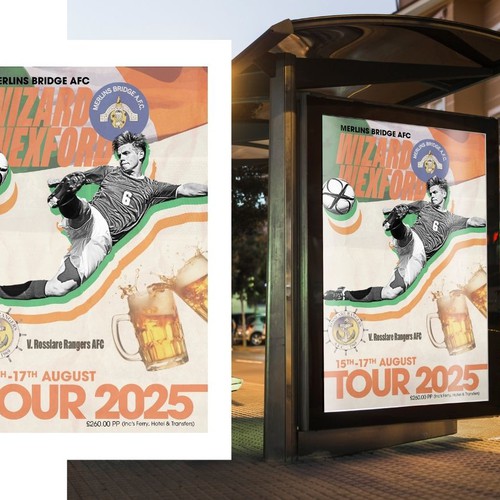 Irish Soccer game event poster