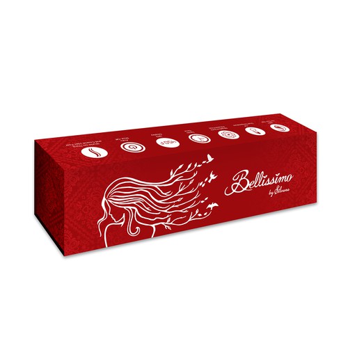 Packaging Design for Bellisimo, Hair Straightener Brush