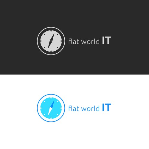 Compass logo for Flat World IT