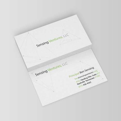 Bussines Card Design for Sensing Ventures