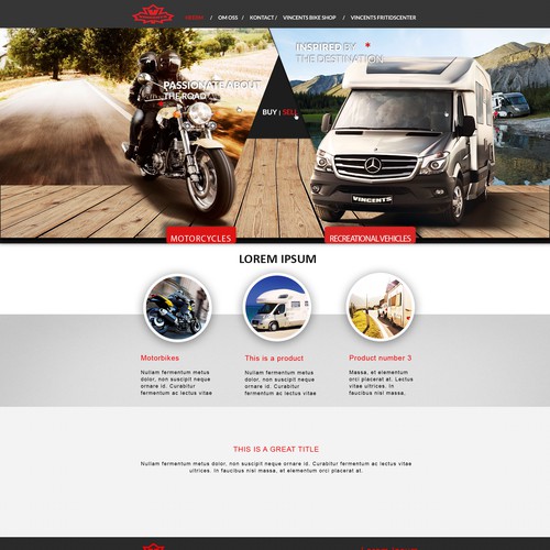 Create visually INSPIRING, powerful website for Swedens largest Motorbike & RV dealer!