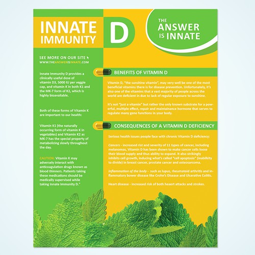 Flyer for a Vitamin D Supplement