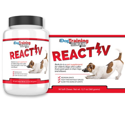 Dog Supplement Label design