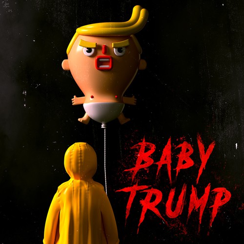 Halloween IT inspired Baby Trump Poster