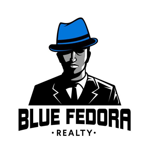 Blue Fedora Logo Design concept