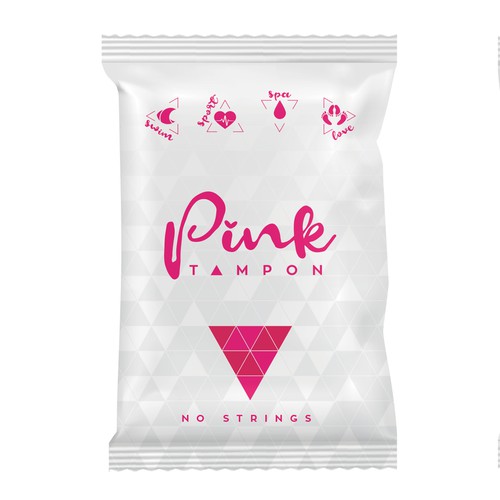 Pink tampon Packaging design