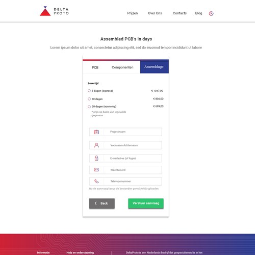 Website redesign for Delta Proto