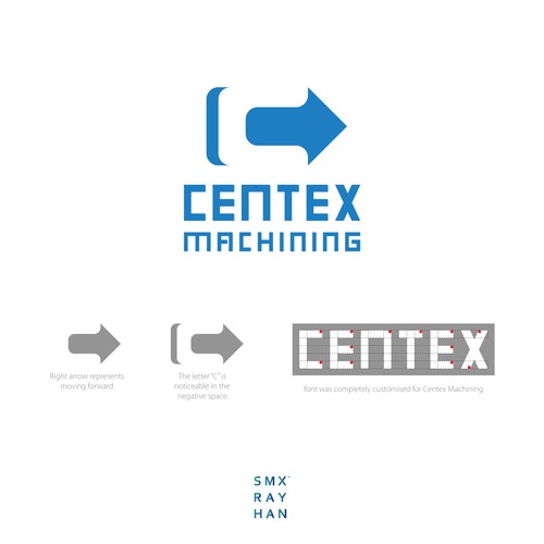 Logo concept fot Centex Machining.