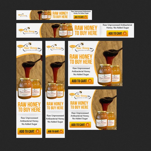 Create a raw honey banner advert campaign