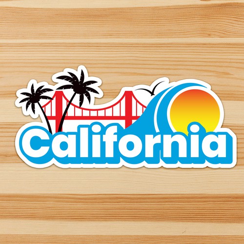 CALIFORNIA sticker design