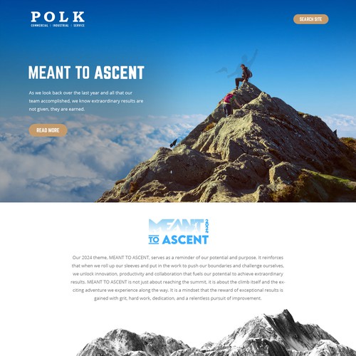 Meant to Ascent webpage