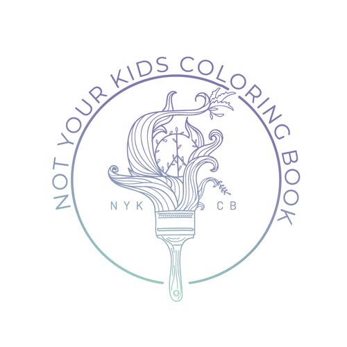 Logo for a coloring book available for customisation and sale