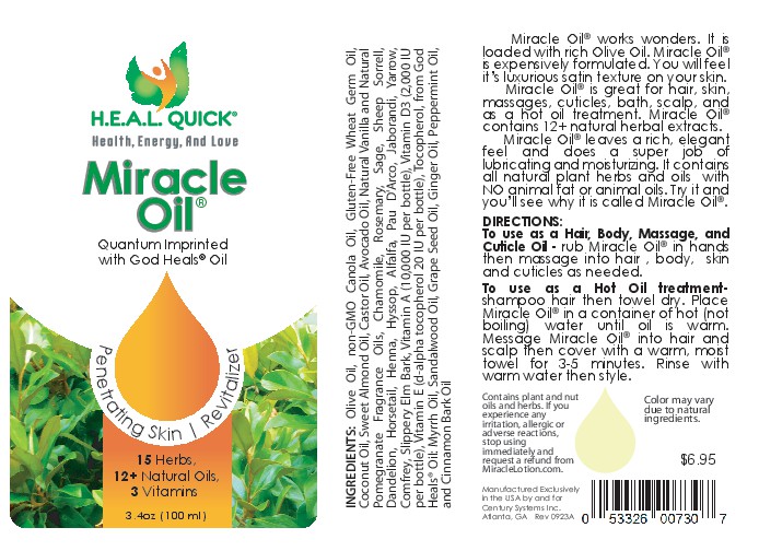 Label for Miracle Oil