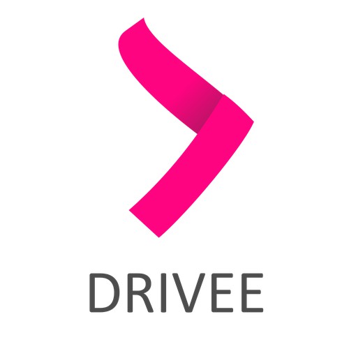 powerful yet feminin logo for Drivee