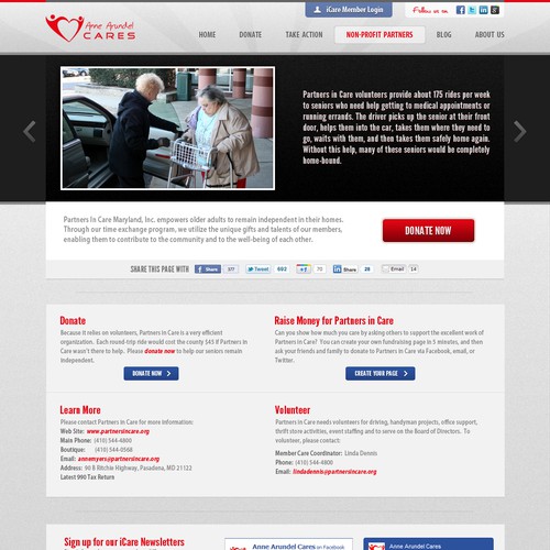 Website design for Anne Arundel Cares