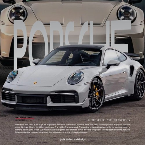 Estudo visual - composição automotiva Porsche